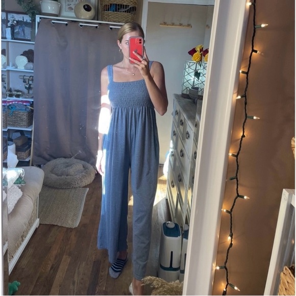 Nasty Gal grey runched comfortable jumpsuit - Picture 10 of 11